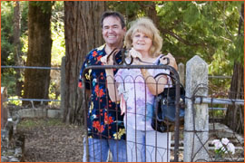 Rich and Sharon at the Kneebone Cemetery