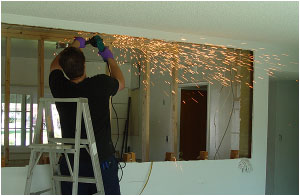 Shawn does major work on the house before moving in