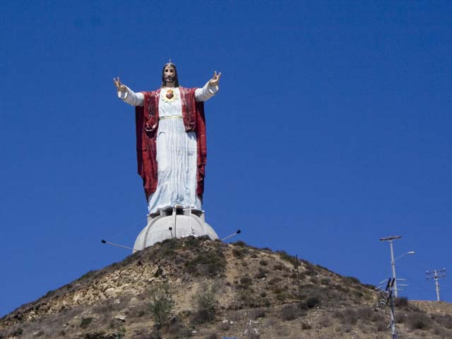 Jesus Statue Near Rosarito Beach