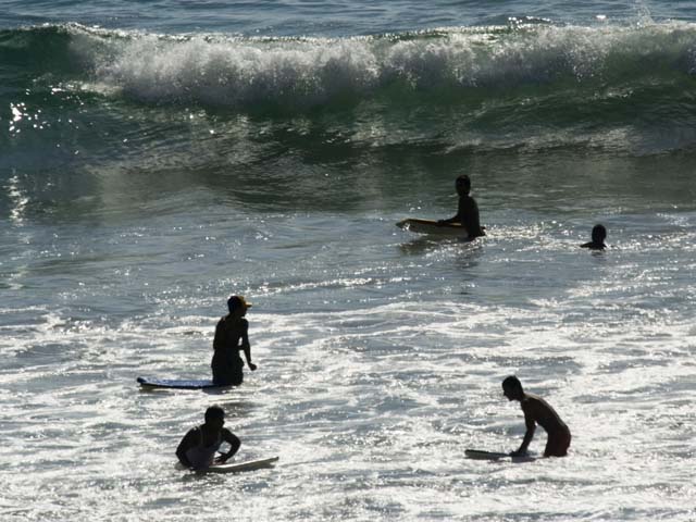 Surfers at Medio Camino